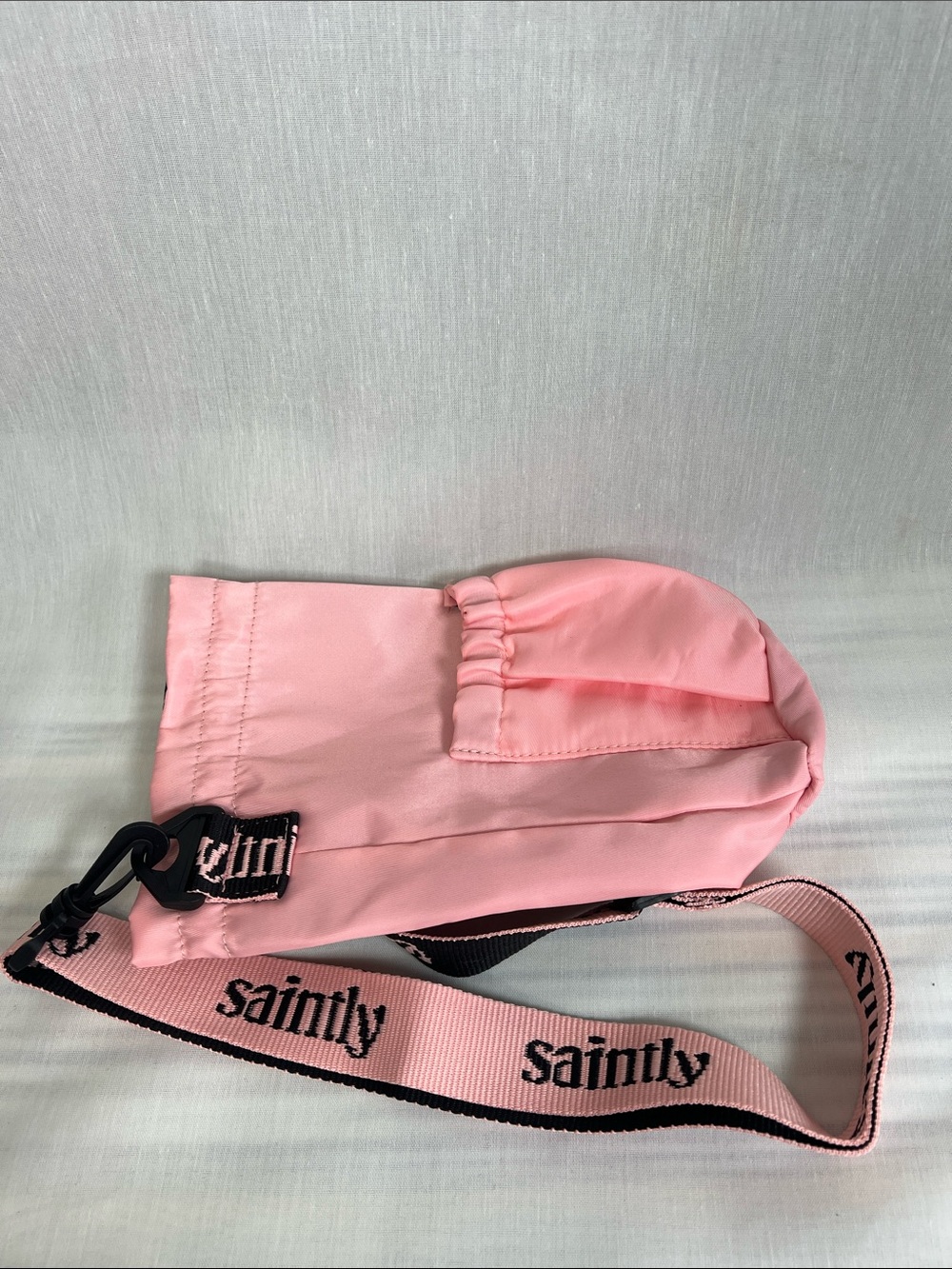 Saintly Pink Crossbody Water Bottle Pouch Bag Festival